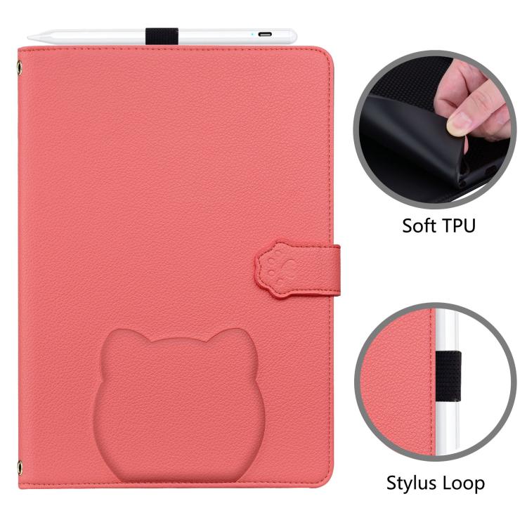 For Xiaomi Redmi Pad 2 Cat Skin-feel Litchi Leather Tablet Case