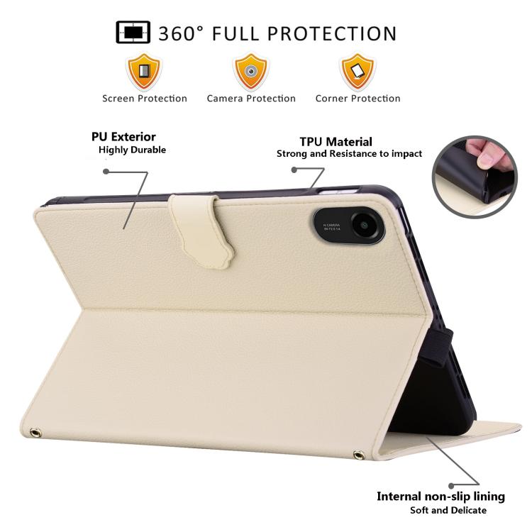 For Xiaomi Redmi Pad 2 Cat Skin-feel Litchi Leather Tablet Case