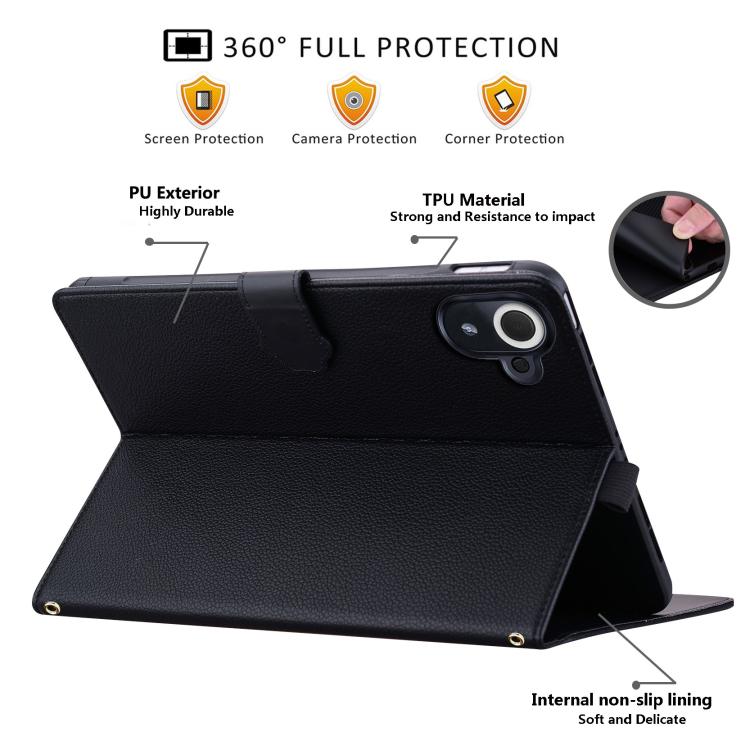 For Xiaomi Redmi K Pad Cat Skin-feel Litchi Leather Tablet Case