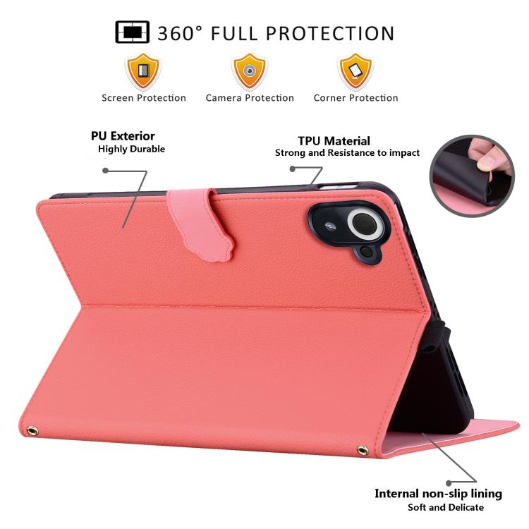For Xiaomi Redmi K Pad Cat Skin-feel Litchi Leather Tablet Case