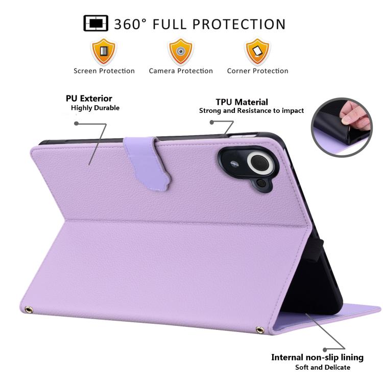 For Xiaomi Redmi K Pad Cat Skin-feel Litchi Leather Tablet Case