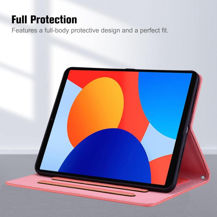 For Xiaomi Redmi Pad SE 8.7 Cat Skin-feel Litchi Leather Tablet Case