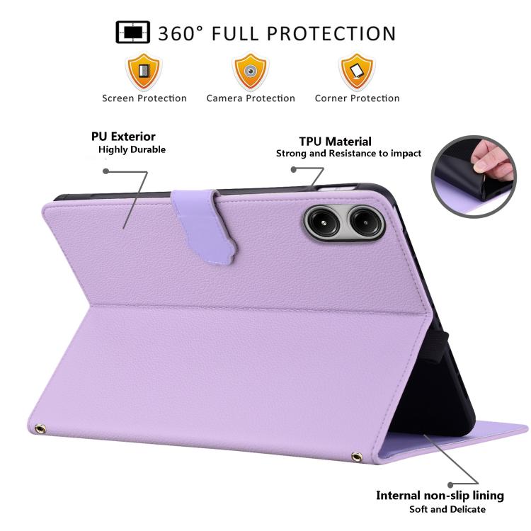 For Xiaomi Redmi Pad 2 Pro / Pro / Poco Pad Cat Skin-feel Litchi Leather Tablet Case