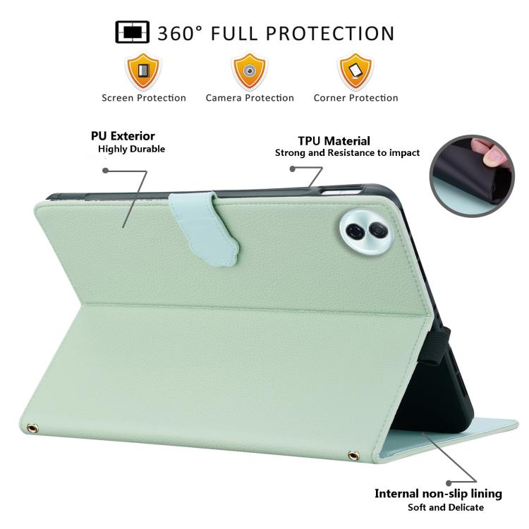 For Honor Pad 10 12.1 Cat Skin-feel Litchi Leather Tablet Case