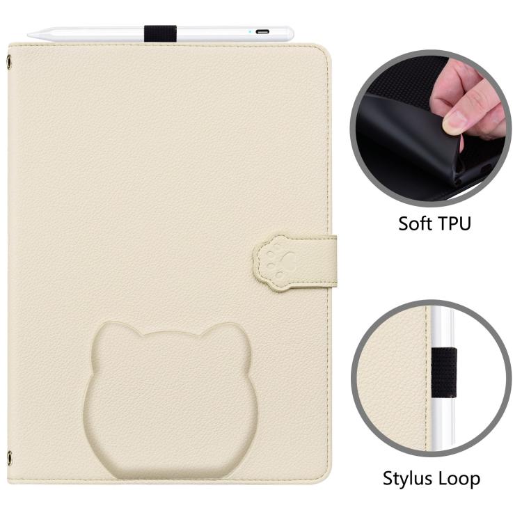 For Honor Pad 10 12.1 Cat Skin-feel Litchi Leather Tablet Case