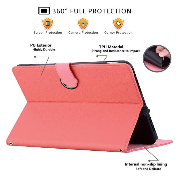 For Honor MagicPad 2 12.3 2024 Cat Skin-feel Litchi Leather Tablet Case