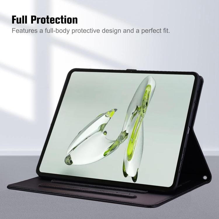 For OnePlus Pad 3 Global / OPPO Pad 4 Pro Cat Skin-feel Litchi Leather Tablet Case