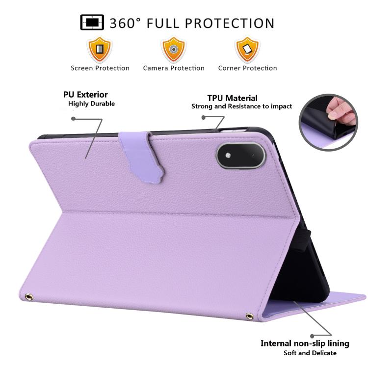 For OnePlus Pad 3 Global / OPPO Pad 4 Pro Cat Skin-feel Litchi Leather Tablet Case