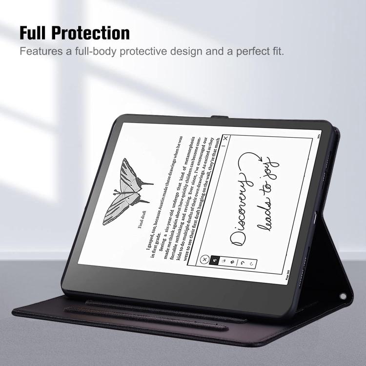 For Amazon Kindle Scribe 10.2 2022 / 2024 Cat Skin-feel Litchi Leather Tablet Case