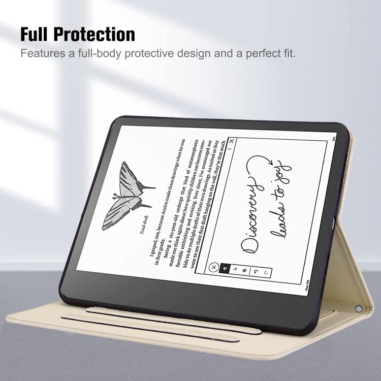 For Amazon Kindle Scribe 10.2 2022 / 2024 Cat Skin-feel Litchi Leather Tablet Case