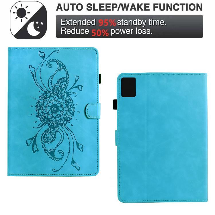 For Lenovo Xiaoxin Pad 11 2025 Mandala Embossed Smart Leather Tablet Case