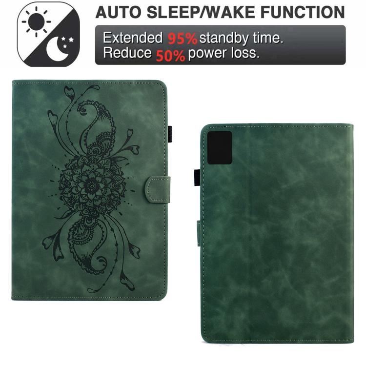 For Lenovo Xiaoxin Pad 11 2025 Mandala Embossed Smart Leather Tablet Case