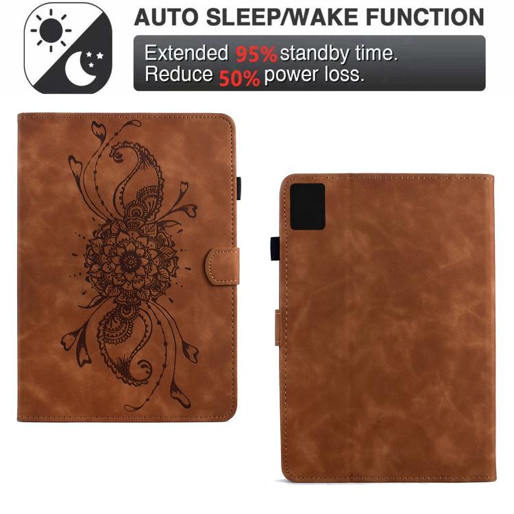 For Lenovo Xiaoxin Pad 11 2025 Mandala Embossed Smart Leather Tablet Case