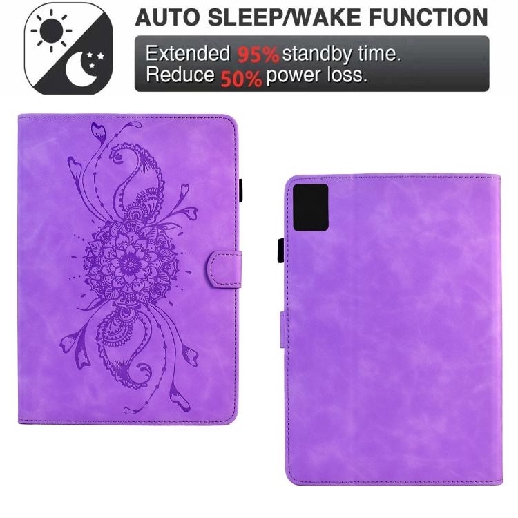 For Lenovo Xiaoxin Pad 11 2025 Mandala Embossed Smart Leather Tablet Case