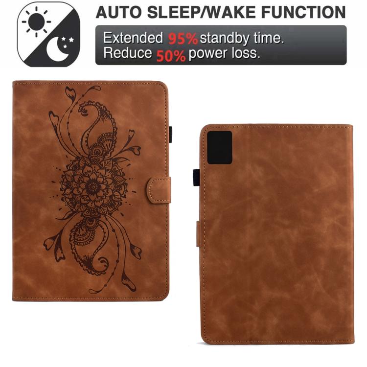 For Lenovo Xiaoxin Pad 12.1 2025 Mandala Embossed Smart Leather Tablet Case