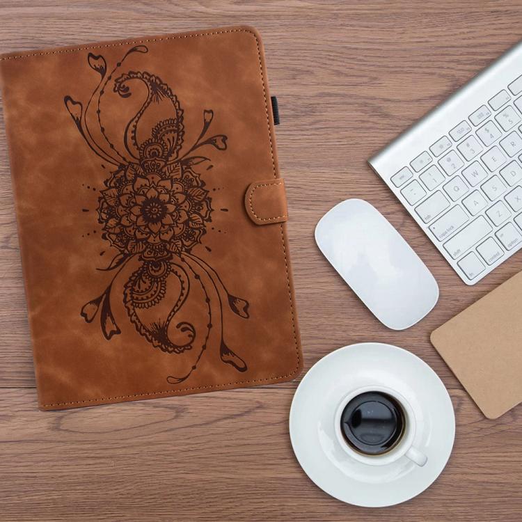 For Lenovo Xiaoxin Pad 12.1 2025 Mandala Embossed Smart Leather Tablet Case
