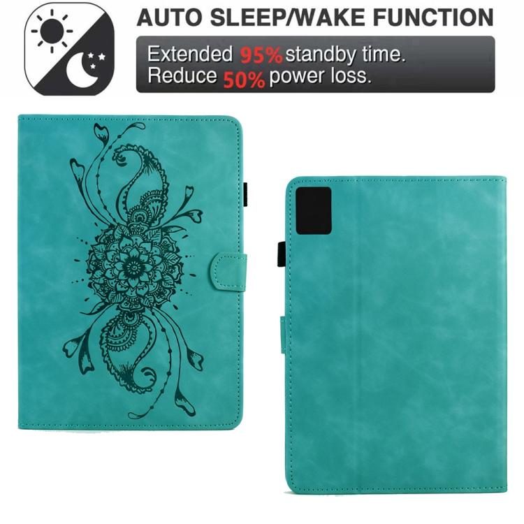 For Lenovo Xiaoxin Pad 12.1 2025 Mandala Embossed Smart Leather Tablet Case