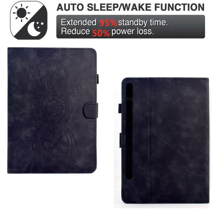 For Samsung Galaxy Tab S10 FE+ Mandala Embossed Smart Leather Tablet Case