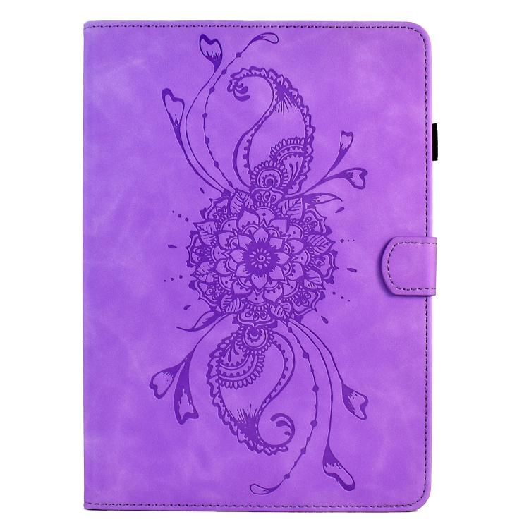 For Samsung Galaxy Tab S11 Mandala Embossed Smart Leather Tablet Case