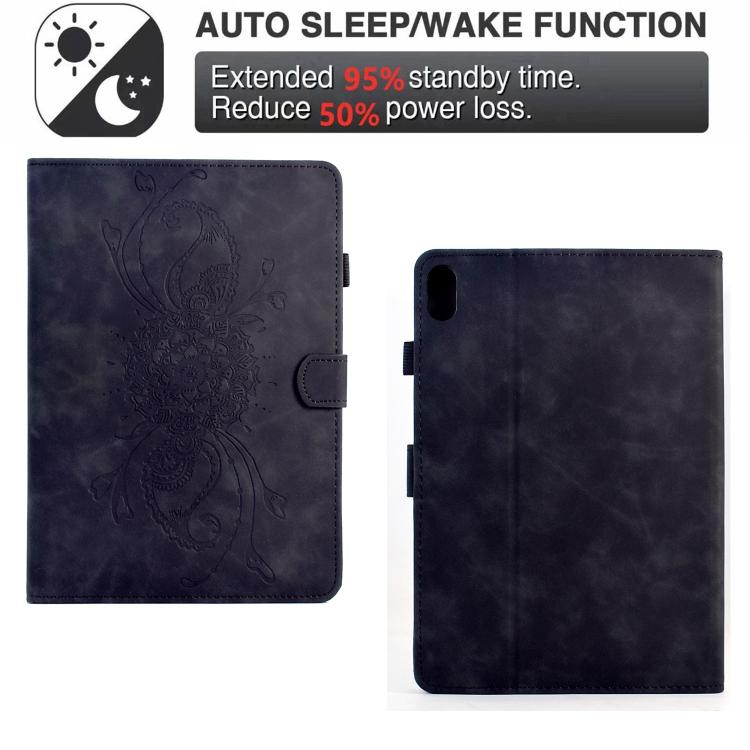 For Samsung Galaxy Tab S11 Mandala Embossed Smart Leather Tablet Case