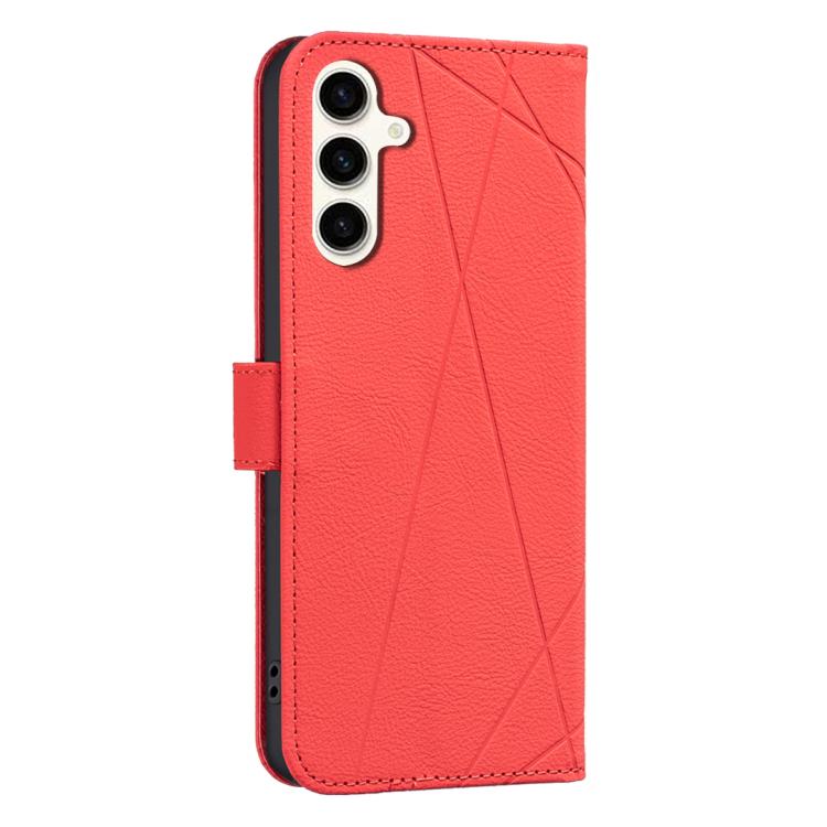For Samsung Galaxy M36 5G Geometric Pattern RFID Leather Phone Case