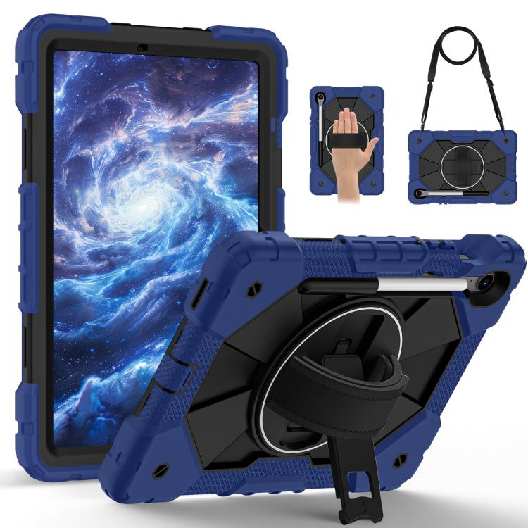 For Samsung Galaxy Tab S10 FE / S9 Contrast Color Robot Silicone Hybrid PC Tablet Case