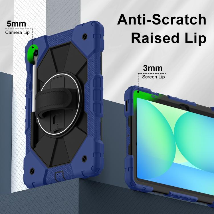 For Samsung Galaxy Tab S10 FE / S9 Contrast Color Robot Silicone Hybrid PC Tablet Case