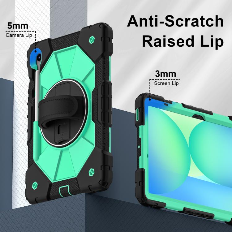 For Samsung Galaxy Tab S10 FE / S9 Contrast Color Robot Silicone Hybrid PC Tablet Case