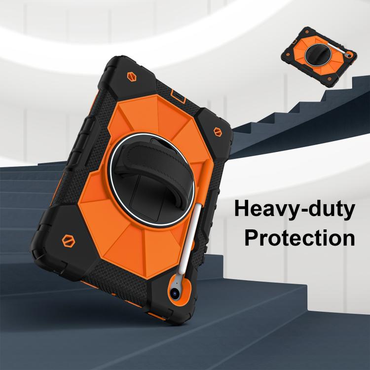 For Samsung Galaxy Tab S10 FE / S9 Contrast Color Robot Silicone Hybrid PC Tablet Case