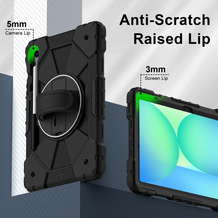 For Samsung Galaxy Tab S10 FE / S9 Contrast Color Robot Silicone Hybrid PC Tablet Case