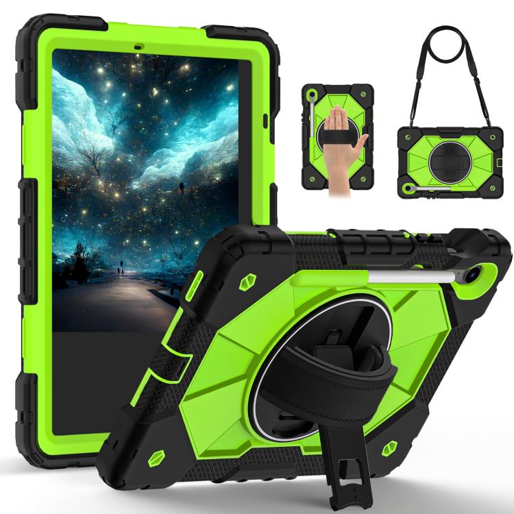 For Samsung Galaxy Tab S10 FE / S9 Contrast Color Robot Silicone Hybrid PC Tablet Case