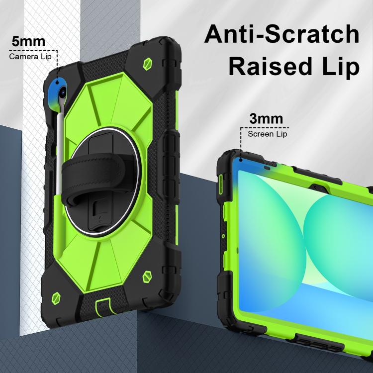 For Samsung Galaxy Tab S10 FE / S9 Contrast Color Robot Silicone Hybrid PC Tablet Case