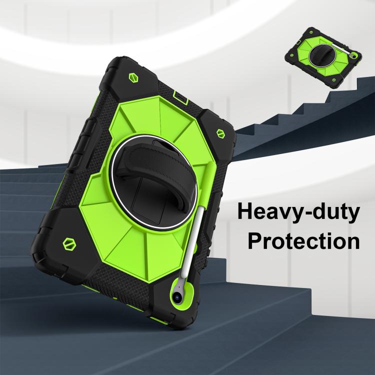 For Samsung Galaxy Tab S10 FE / S9 Contrast Color Robot Silicone Hybrid PC Tablet Case