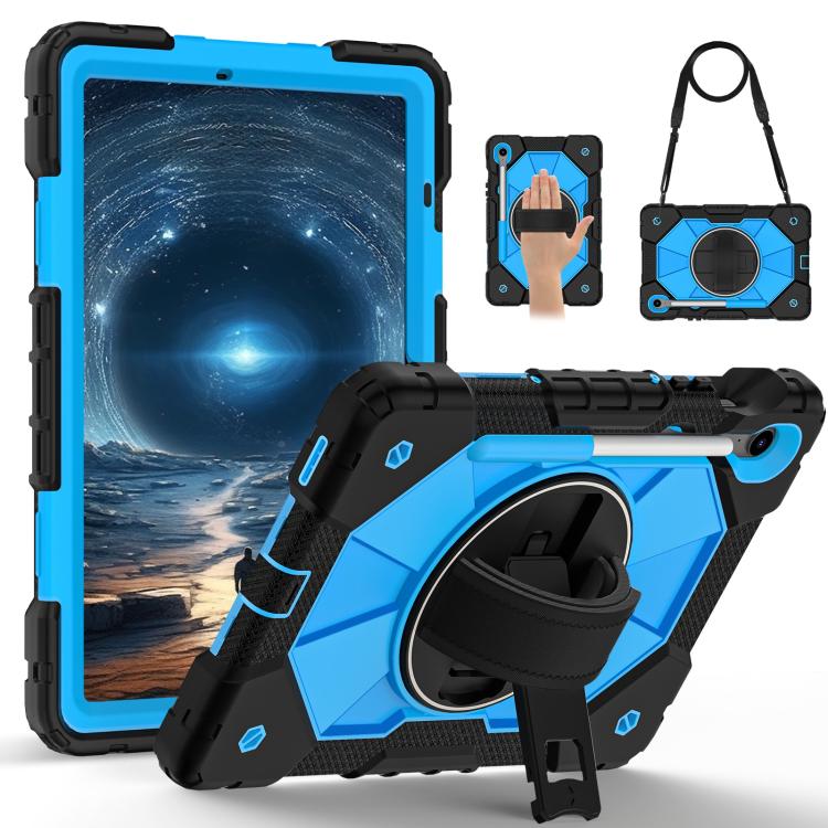 For Samsung Galaxy Tab S10 FE / S9 Contrast Color Robot Silicone Hybrid PC Tablet Case