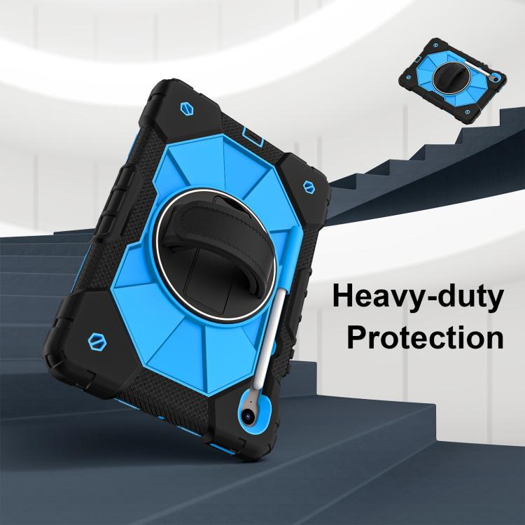For Samsung Galaxy Tab S10 FE / S9 Contrast Color Robot Silicone Hybrid PC Tablet Case