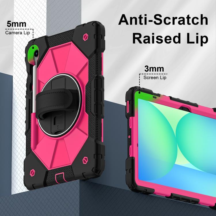 For Samsung Galaxy Tab S10 FE / S9 Contrast Color Robot Silicone Hybrid PC Tablet Case