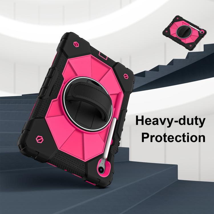 For Samsung Galaxy Tab S10 FE / S9 Contrast Color Robot Silicone Hybrid PC Tablet Case