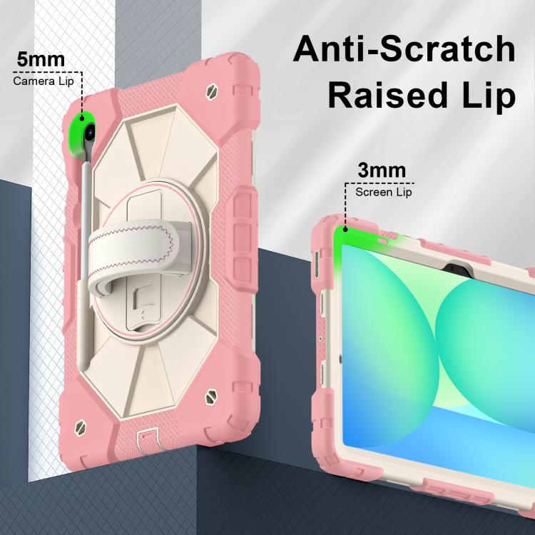 For Samsung Galaxy Tab S10 FE / S9 Contrast Color Robot Silicone Hybrid PC Tablet Case