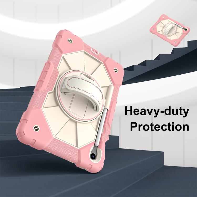 For Samsung Galaxy Tab S10 FE / S9 Contrast Color Robot Silicone Hybrid PC Tablet Case