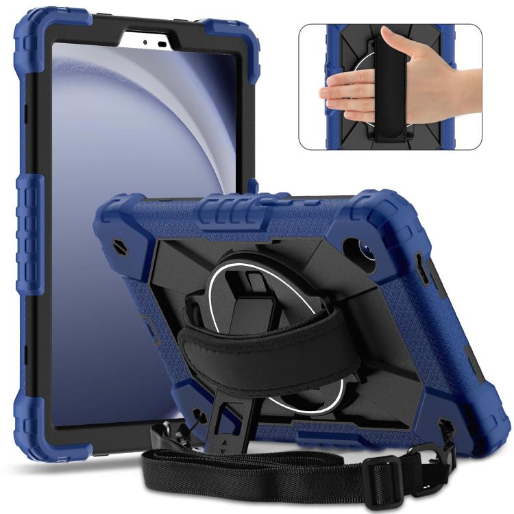 For Samsung Galaxy Tab A11 Contrast Color Robot Silicone Hybrid PC Tablet Case