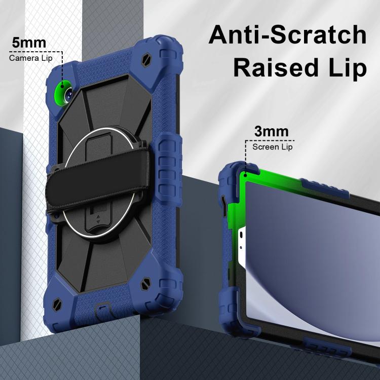 For Samsung Galaxy Tab A11 Contrast Color Robot Silicone Hybrid PC Tablet Case