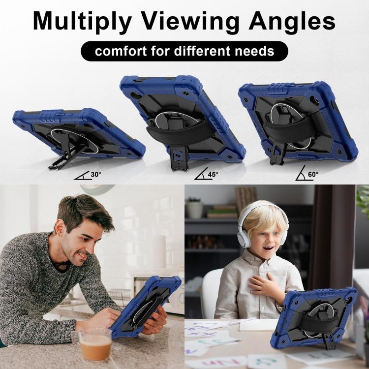 For Samsung Galaxy Tab A11 Contrast Color Robot Silicone Hybrid PC Tablet Case