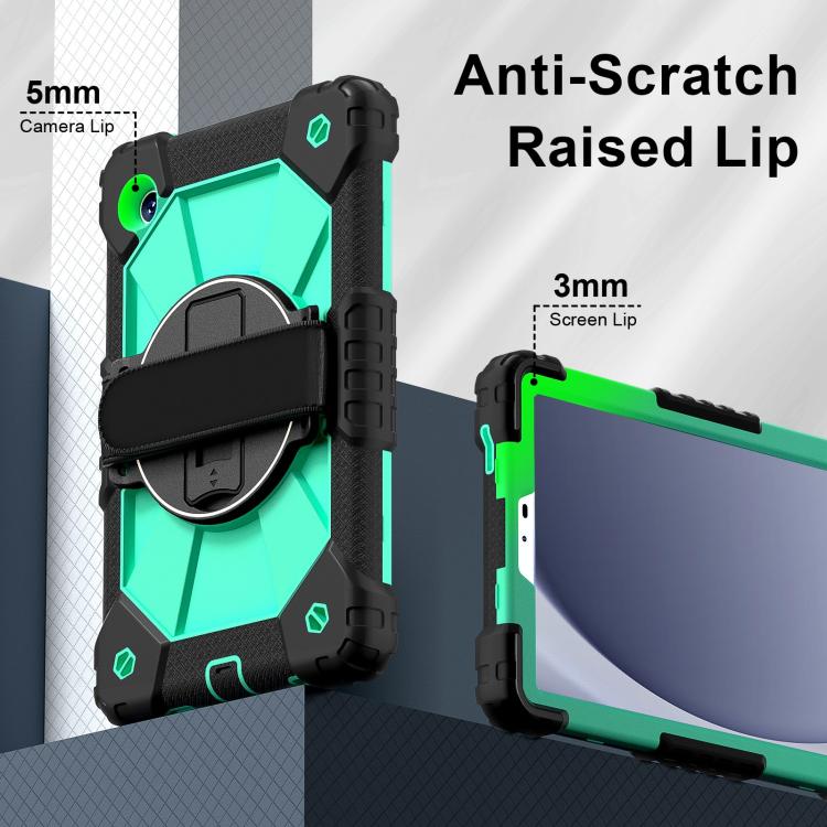 For Samsung Galaxy Tab A11 Contrast Color Robot Silicone Hybrid PC Tablet Case