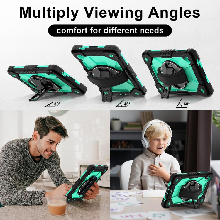 For Samsung Galaxy Tab A11 Contrast Color Robot Silicone Hybrid PC Tablet Case