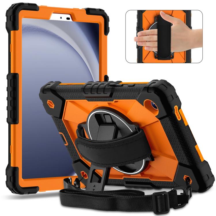 For Samsung Galaxy Tab A11 Contrast Color Robot Silicone Hybrid PC Tablet Case