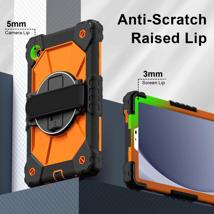 For Samsung Galaxy Tab A11 Contrast Color Robot Silicone Hybrid PC Tablet Case