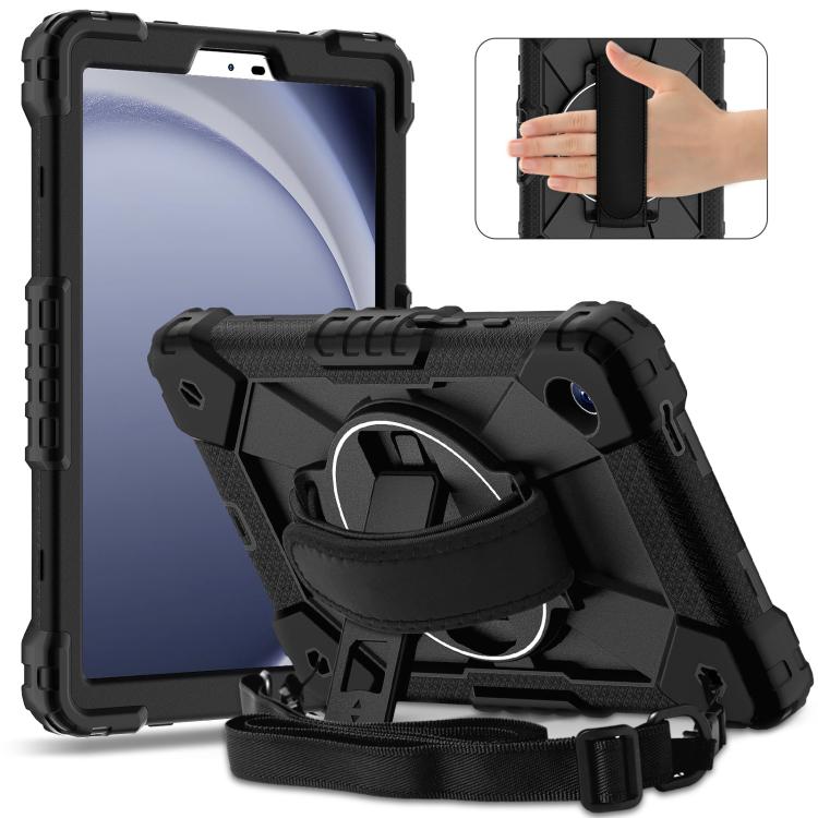 For Samsung Galaxy Tab A11 Contrast Color Robot Silicone Hybrid PC Tablet Case