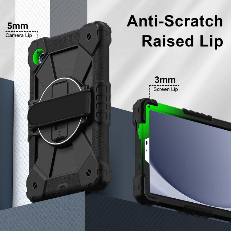 For Samsung Galaxy Tab A11 Contrast Color Robot Silicone Hybrid PC Tablet Case