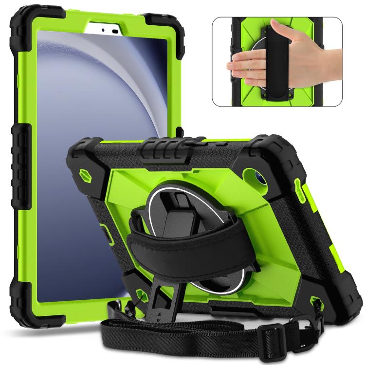 For Samsung Galaxy Tab A11 Contrast Color Robot Silicone Hybrid PC Tablet Case