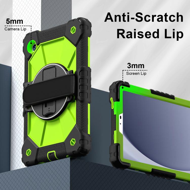 For Samsung Galaxy Tab A11 Contrast Color Robot Silicone Hybrid PC Tablet Case
